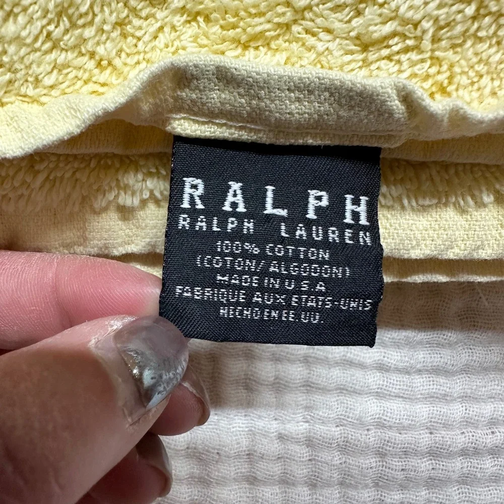Vintage yellow Ralph Lauren Home Collection Bath Towel 48